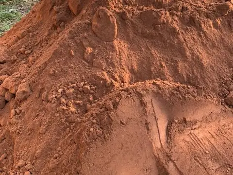Pile of red sandy loam